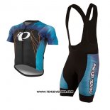 2017 Maillot Ciclismo Pearl Izumi Bleu et Noir Manches Courtes et Cuissard