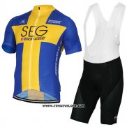 2017 Maillot Ciclismo SEG Racing Academy Champion Suede Manches Courtes et Cuissard