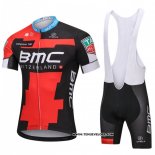 2018 Maillot Ciclismo BMC Rouge et Noir Manches Courtes et Cuissard
