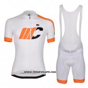 2018 Maillot Ciclismo Cipollini Easy Bianchi et Orange Manches Courtes et Cuissard