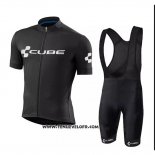 2018 Maillot Ciclismo Cube Noir Manches Courtes et Cuissard