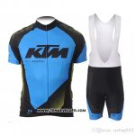 2018 Maillot Ciclismo KTM Bleu Noir Manches Courtes et Cuissard