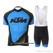 2018 Maillot Ciclismo KTM Bleu Noir Manches Courtes et Cuissard