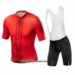 2018 Maillot Ciclismo Mavic Rouge Manches Courtes et Cuissard