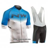 2018 Maillot Ciclismo Northwave Bleu et Blanc Manches Courtes et Cuissard