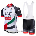 2018 Maillot Ciclismo UCI Mondo Champion UAE Blanc Manches Courtes et Cuissard