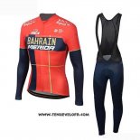 2019 Maillot Ciclismo Bahrain Merida Rouge Manches Longues et Cuissard(2)