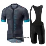 2019 Maillot Ciclismo Castelli Climber's 2.0 Noir Azur Manches Courtes et Cuissard