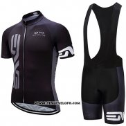 2019 Maillot Ciclismo DNA Noir Manches Courtes et Cuissard