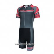 2019 Maillot Ciclismo Emonder-triathlon Noir Gris Rouge Manches Courtes et Cuissard