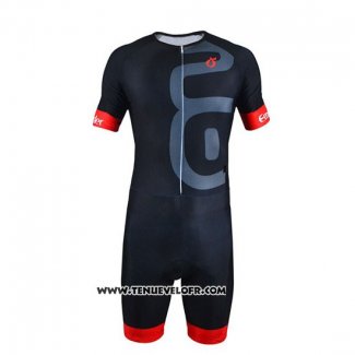 2019 Maillot Ciclismo Emonder-triathlon Noir Rouge Manches Courtes et Cuissard