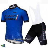 2019 Maillot Ciclismo Euskadi Murias Bleu Manches Courtes et Cuissard