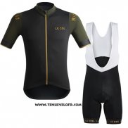 2019 Maillot Ciclismo Lecol Fonce Vert Manches Courtes et Cuissard