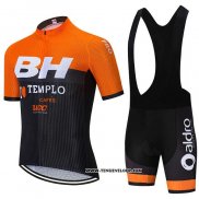 2020 Maillot Ciclismo BH Templo Orange Blanc Noir Manches Courtes et Cuissard