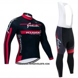 2020 Maillot Ciclismo Kuota Noir Rouge Manches Longues et Cuissard