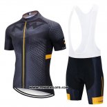 2020 Maillot Ciclismo Northwave Gris Noir Jaune Manches Courtes et Cuissard