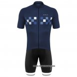 2020 Maillot Cyclisme De Marchi Profond Bleu Manches Courtes et Cuissard