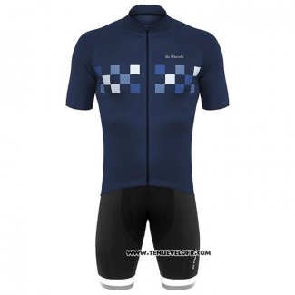 2020 Maillot Cyclisme De Marchi Profond Bleu Manches Courtes et Cuissard