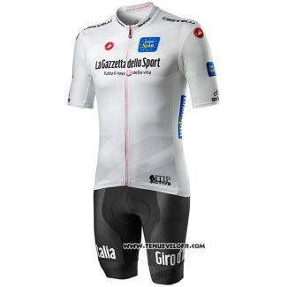 2020 Maillot Cyclisme Giro d'Italia Blanc Manches Courtes et Cuissard