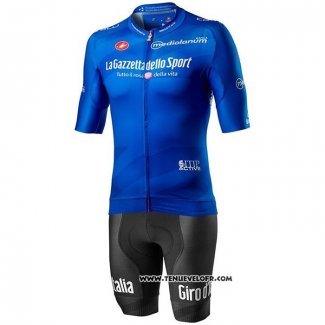 2020 Maillot Cyclisme Giro d'Italia Bleu Manches Courtes et Cuissard