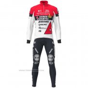 2021 Maillot Cyclisme Androni Giocattoli Blanc Rouge Manches Longues et Cuissard