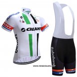 2021 Maillot Cyclisme Giant Alpecin Blanc Manches Courtes et Cuissard