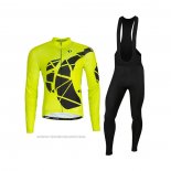 2021 Maillot Cyclisme Pearl Izumi Jaune Manches Longues et Cuissard