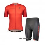 2021 Maillot Cyclisme Scott Rouge Manches Courtes et Cuissard(1)