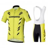 2021 Maillot Cyclisme Shimano Blanc Manches Courtes et Cuissard