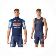 2024 Maillot Cyclisme Deceuninck Quick Step Fonce Bleu Manches Courtes Et Cuissard