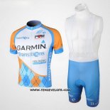 2010 Maillot Ciclismo Garmin Transtions Azur Manches Courtes et Cuissard