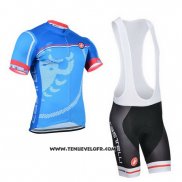 2014 Maillot Ciclismo Castelli Azur Manches Courtes et Cuissard