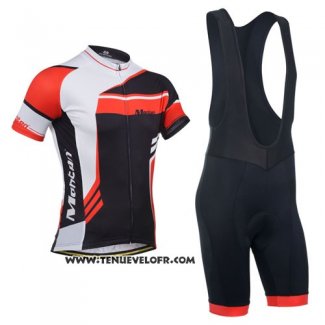 2014 Maillot Ciclismo Monton Rouge et Noir Manches Courtes et Cuissard