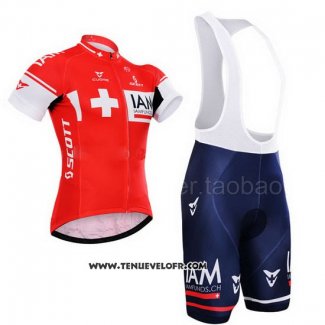 2015 Maillot Ciclismo IAM Champion Suisse Manches Courtes et Cuissard