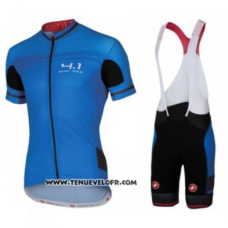 2016 Maillot Ciclismo Castelli Noir et Azur Manches Courtes et Cuissard