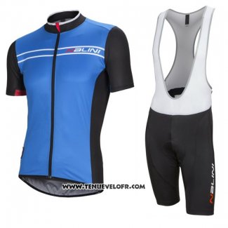 2016 Maillot Ciclismo Nalini Bleu et Noir Manches Courtes et Cuissard