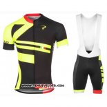 2016 Maillot Ciclismo Pinarello Rouge et Jaune Manches Courtes et Cuissard