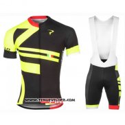 2016 Maillot Ciclismo Pinarello Rouge et Jaune Manches Courtes et Cuissard