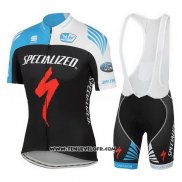 2016 Maillot Ciclismo Specialized Azur et Noir Manches Courtes et Cuissard