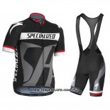 2016 Maillot Ciclismo Specialized Gris Manches Courtes et Cuissard