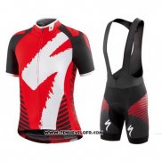 2016 Maillot Ciclismo Specialized Rouge et Noir Manches Courtes et Cuissard