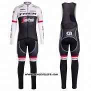 2016 Maillot Ciclismo Trek Segafredo Noir et Blanc Manches Longues et Cuissard