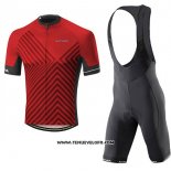 2017 Maillot Ciclismo Altura Peloton Rouge Manches Courtes et Cuissard