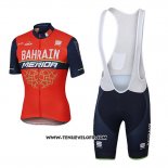 2017 Maillot Ciclismo Bahrain Merida Rouge Manches Courtes et Cuissard