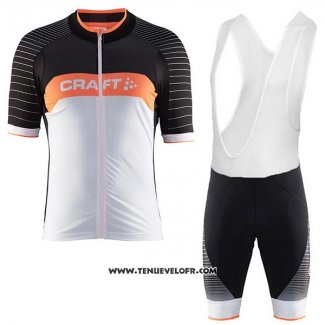 2017 Maillot Ciclismo Craft Gris et Noir Manches Courtes et Cuissard