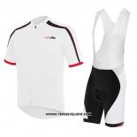 2017 Maillot Ciclismo RH+ Blanc Manches Courtes et Cuissard