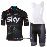 2017 Maillot Ciclismo Sky Noir Manches Courtes et Cuissard