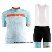 2018 Maillot Ciclismo Craft Route Lumiere Bleu Manches Courtes et Cuissard