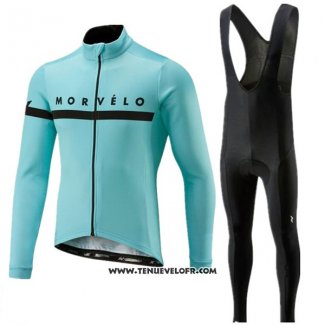 2018 Maillot Ciclismo Morvelo Bleu Manches Courtes et Cuissard