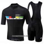 2018 Maillot Ciclismo Morvelo Noir et Jaune Manches Courtes et Cuissard